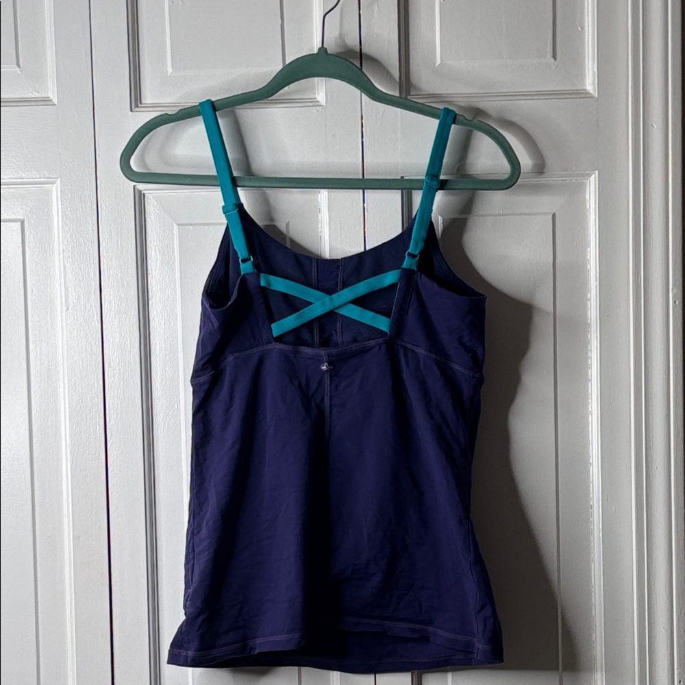 Prana Purple/Blue Camisole with Teal Straps